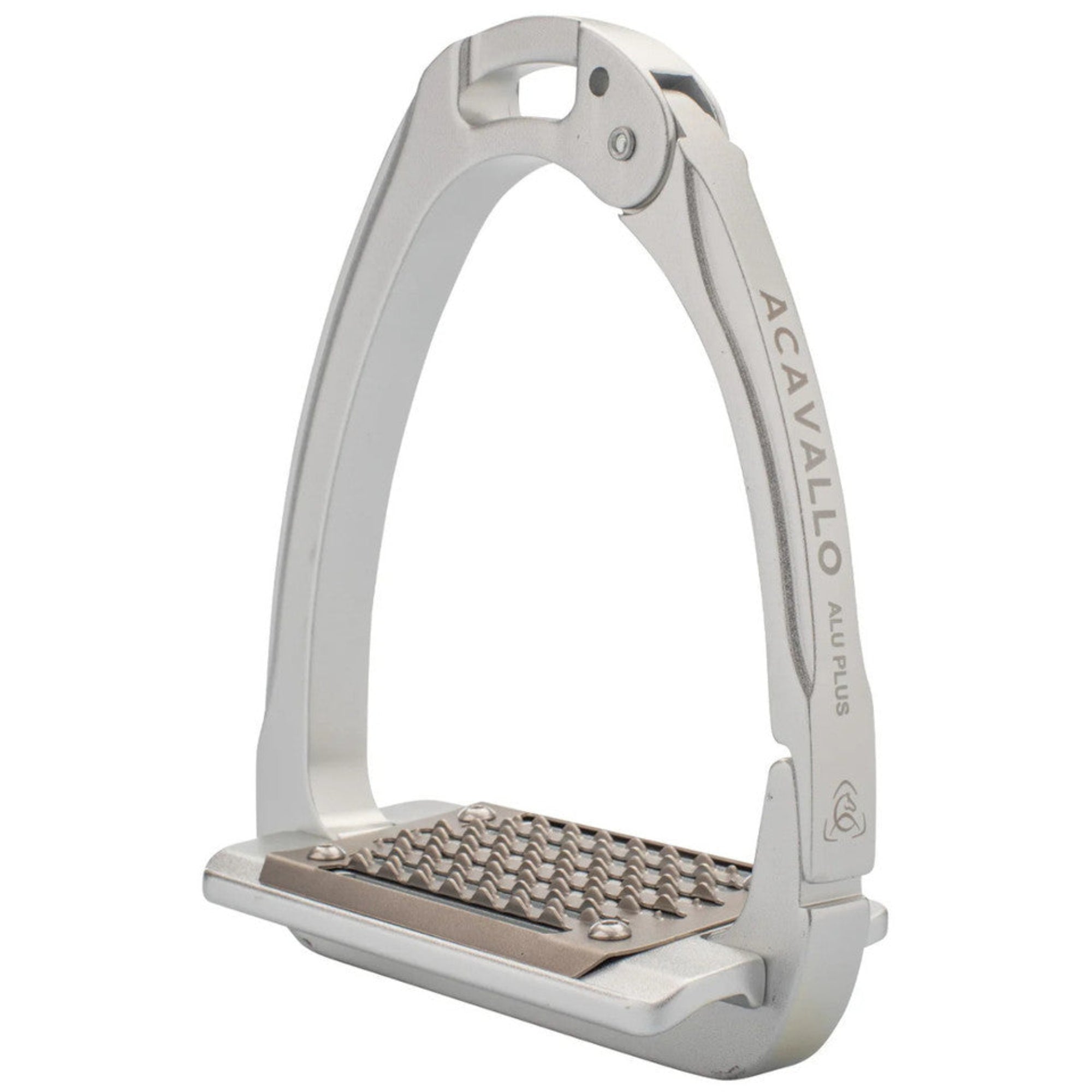 Acavallo Arena AluPlus Stirrup 2.0 made of high-quality certified anodized aluminum with a stainless steel tread.