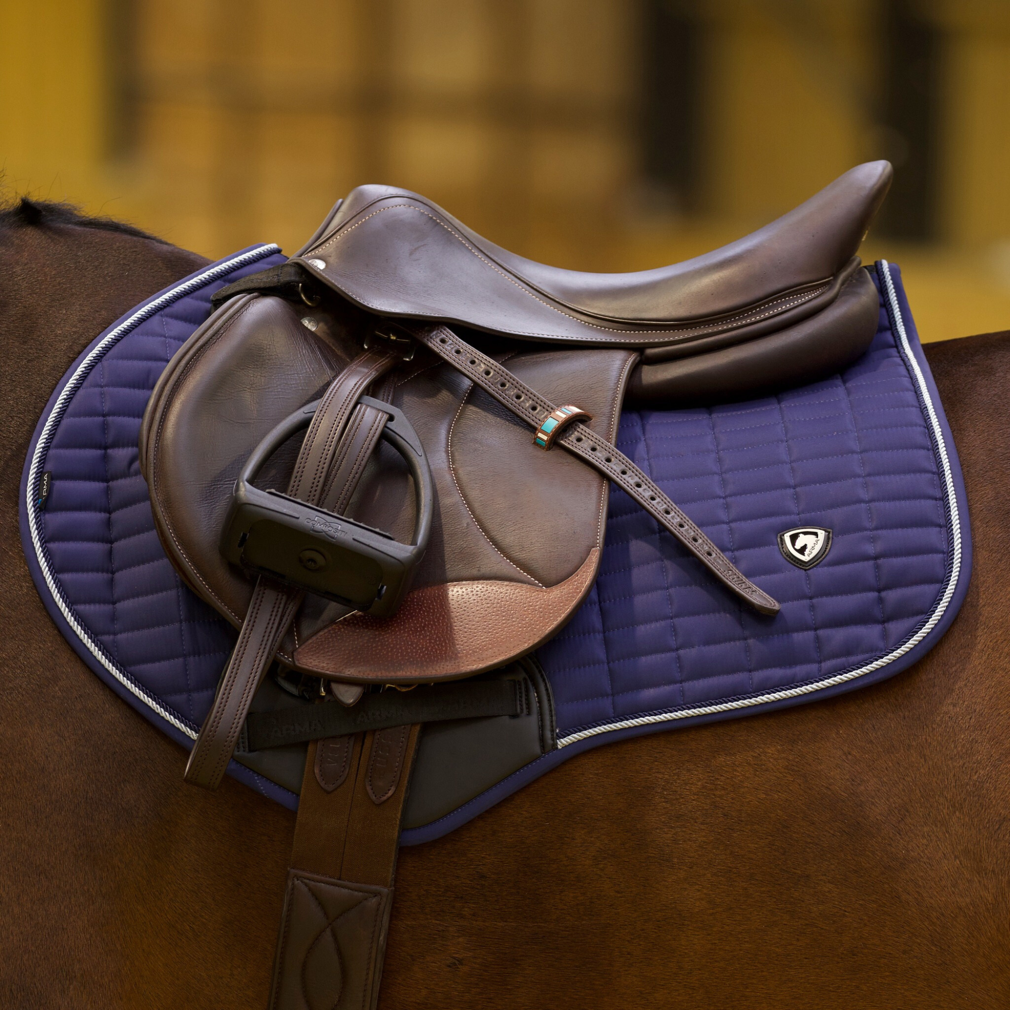 ARMA Satin Jump Saddle Pad, Navy