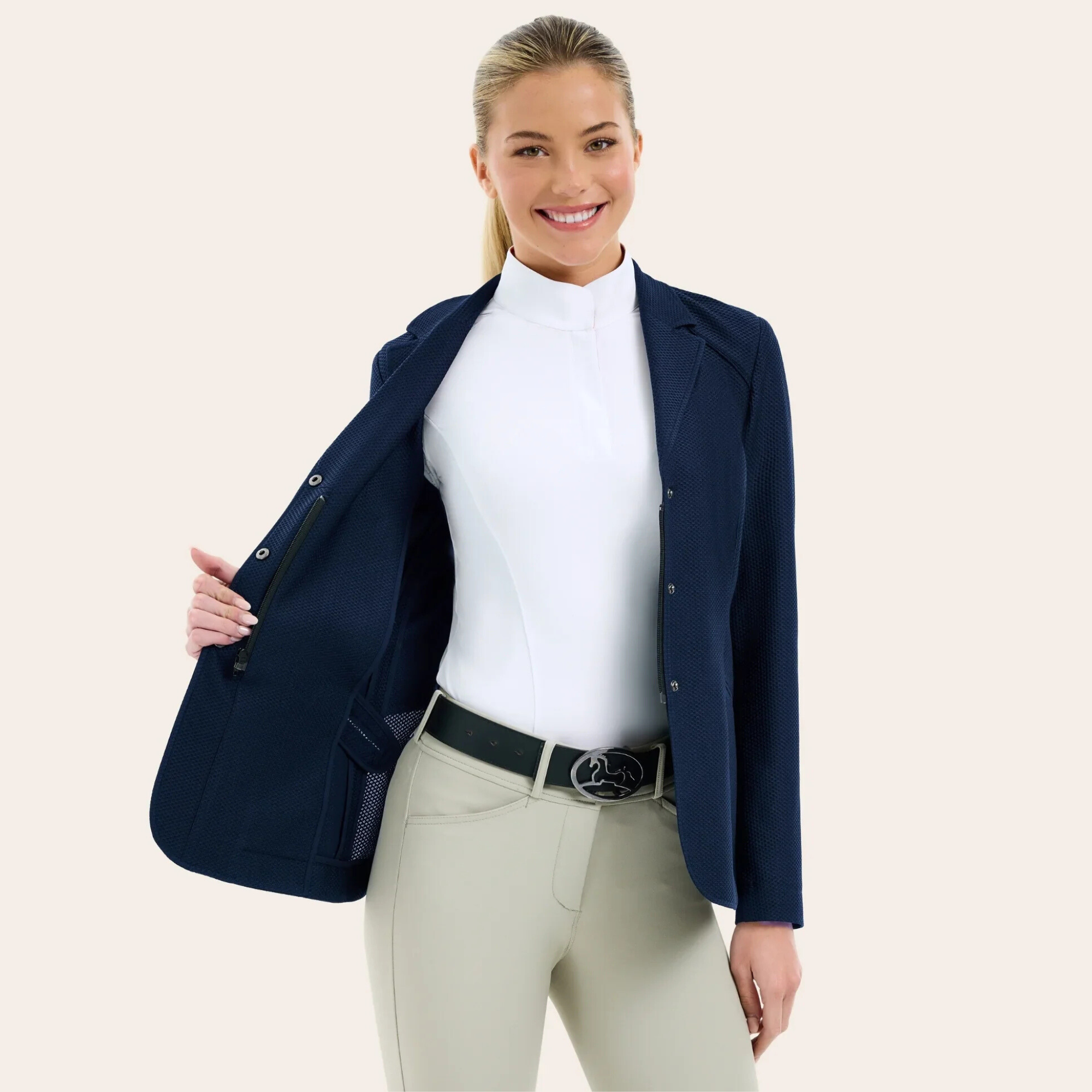 R.J. Classics Addison Air Mesh Show Coat, Navy