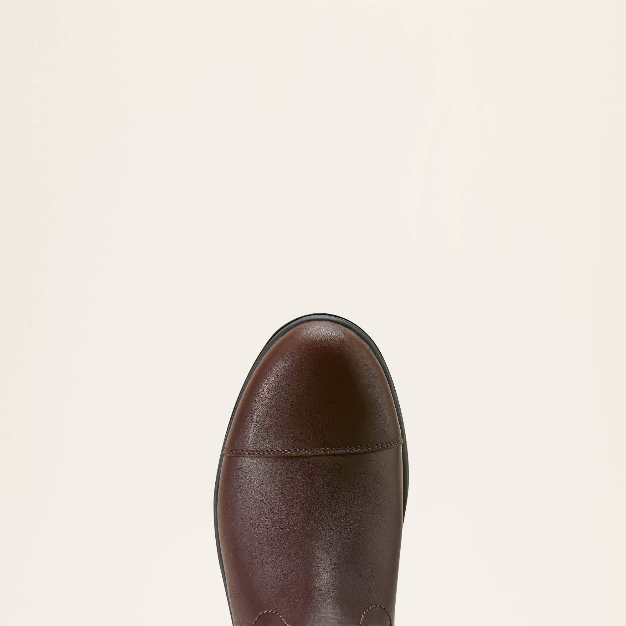 Ariat Stamford Waterproof Boot toecap on a beige background