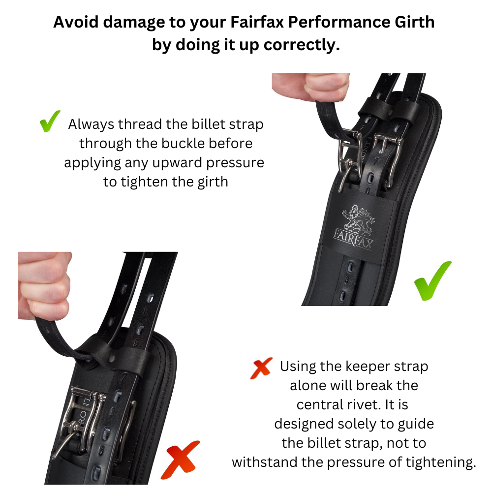 Fairfax Performance Dressage Girth Narrow Gauge