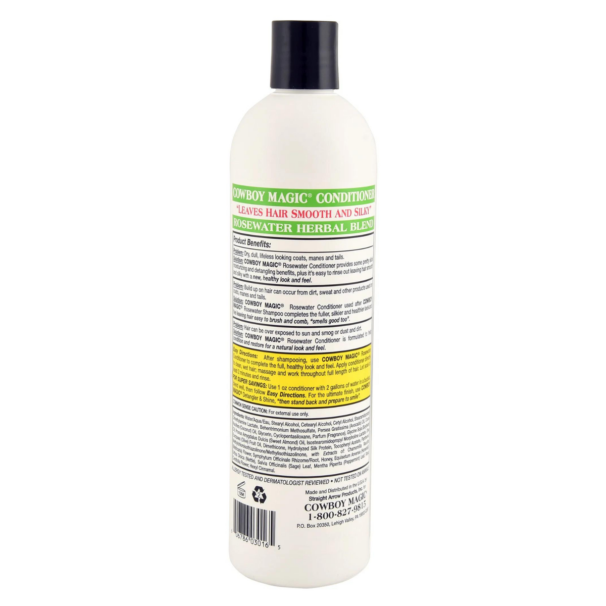 Cowboy Magic Rosewater Shampoo, 16oz Pint