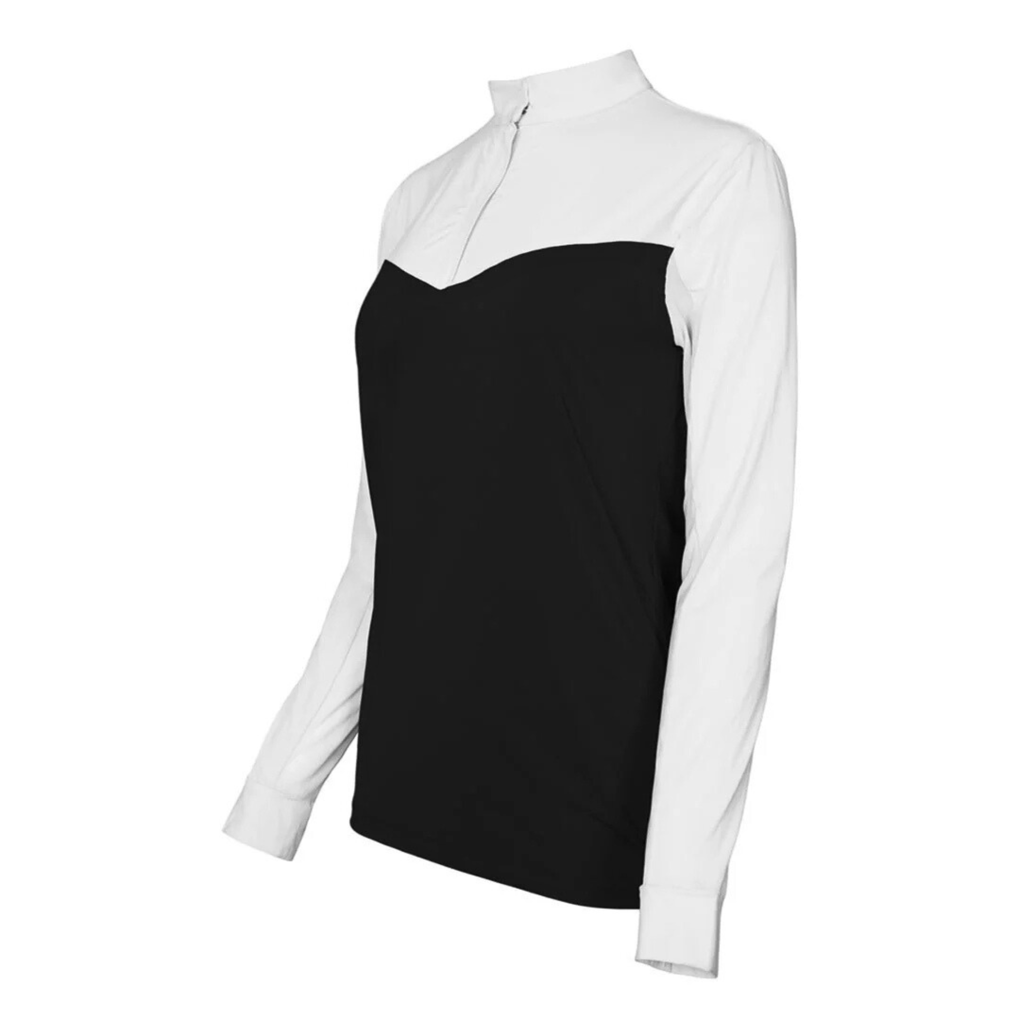 Dapplebay Lady 1/4 Zip Show Top, Black