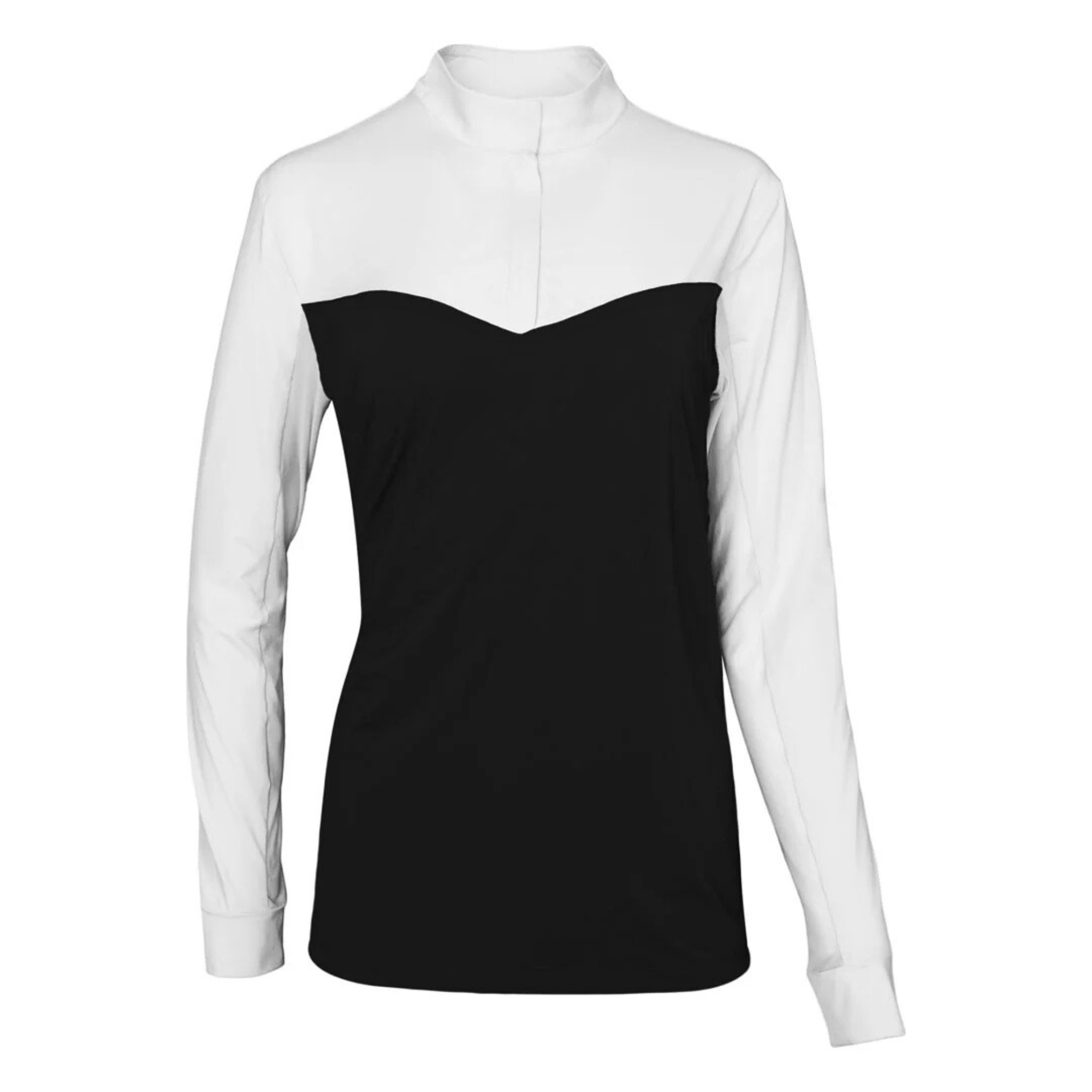 Dapplebay Lady 1/4 Zip Show Top, Black