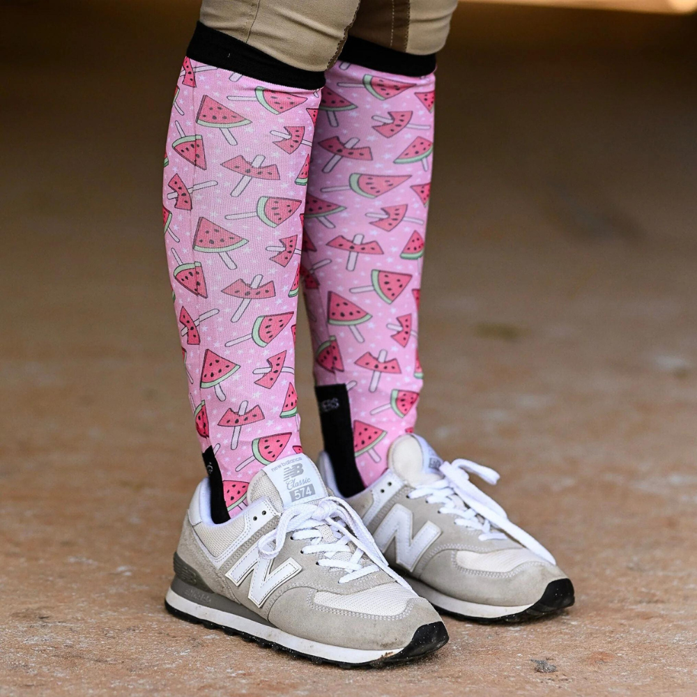 Dreamers & Schemers On in a Melon Boot Socks Lifestyle Image on Model
