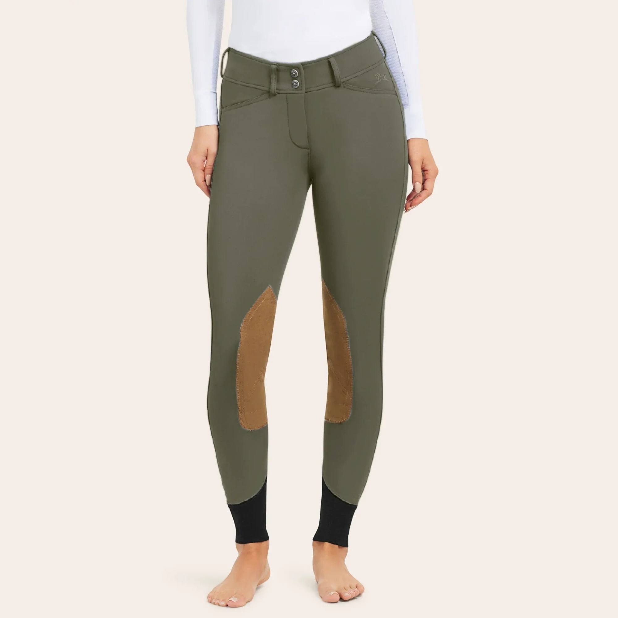 R.J Classics Gracie Knee Patch Breech, Dusty Olive