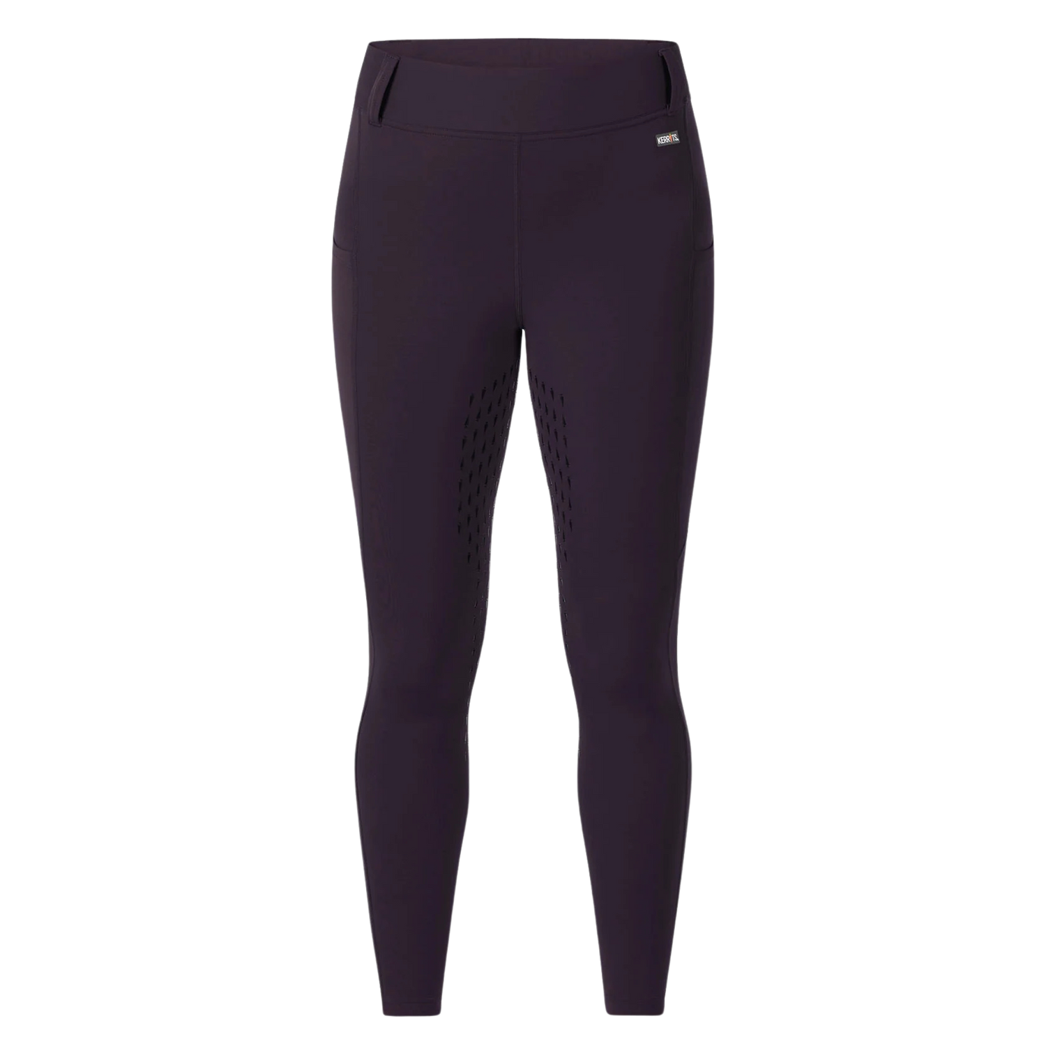 Kerrits Coolcore Silicone Full Leg Riding Tech Tight, Plumnoir