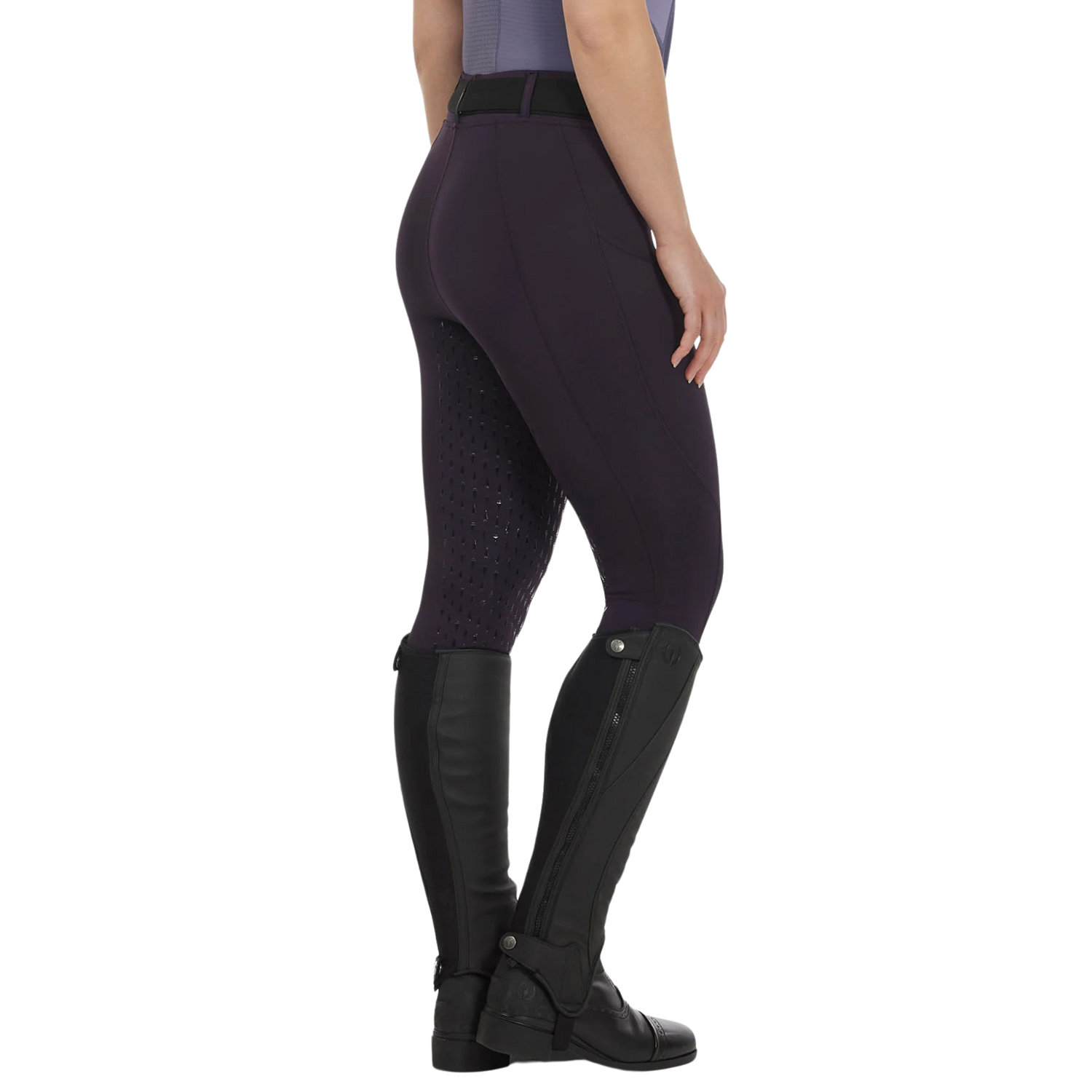 Kerrits Coolcore Silicone Full Leg Riding Tech Tight, Plumnoir