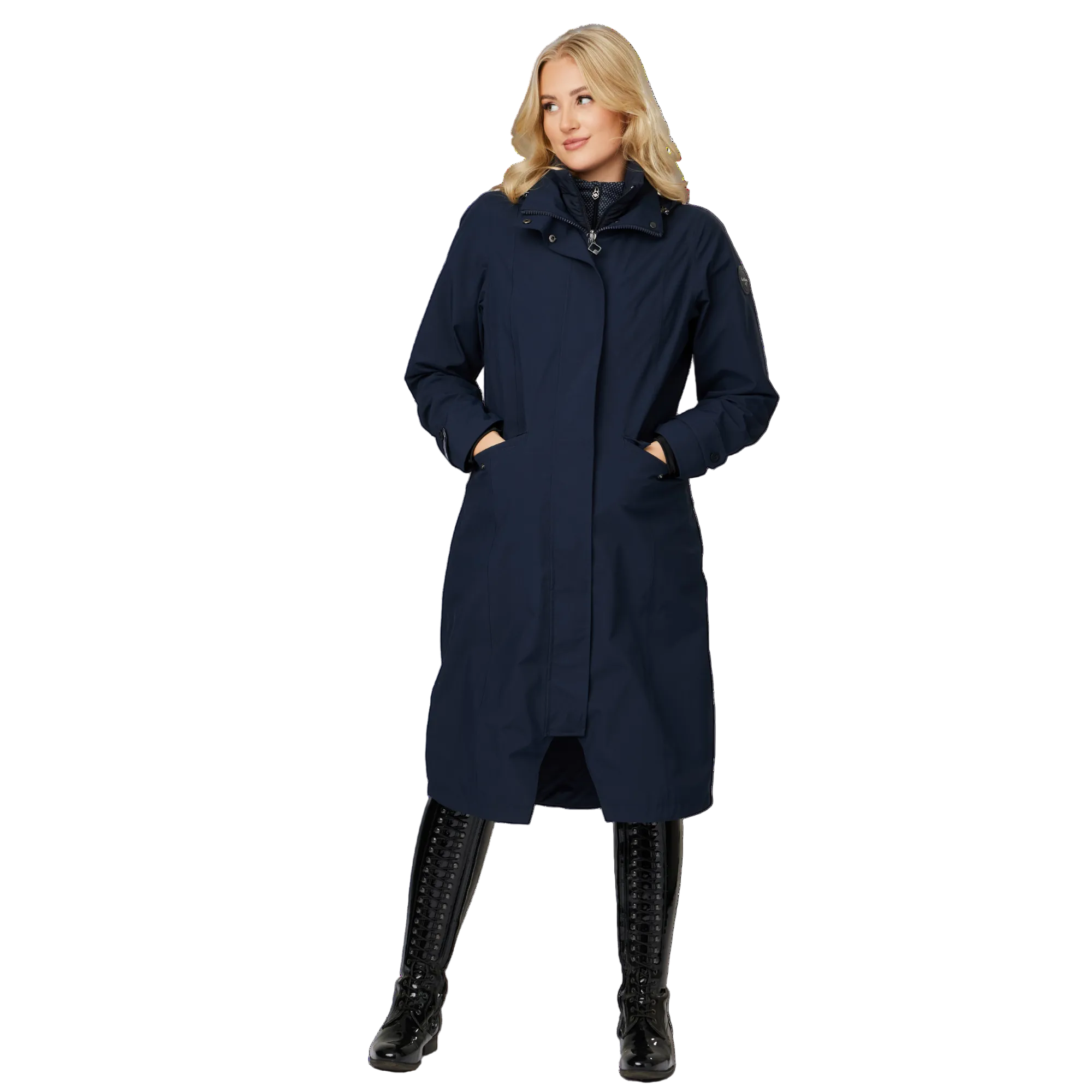 LeMieux Amelie Waterproof Lightweight Riding Coat, Navy
