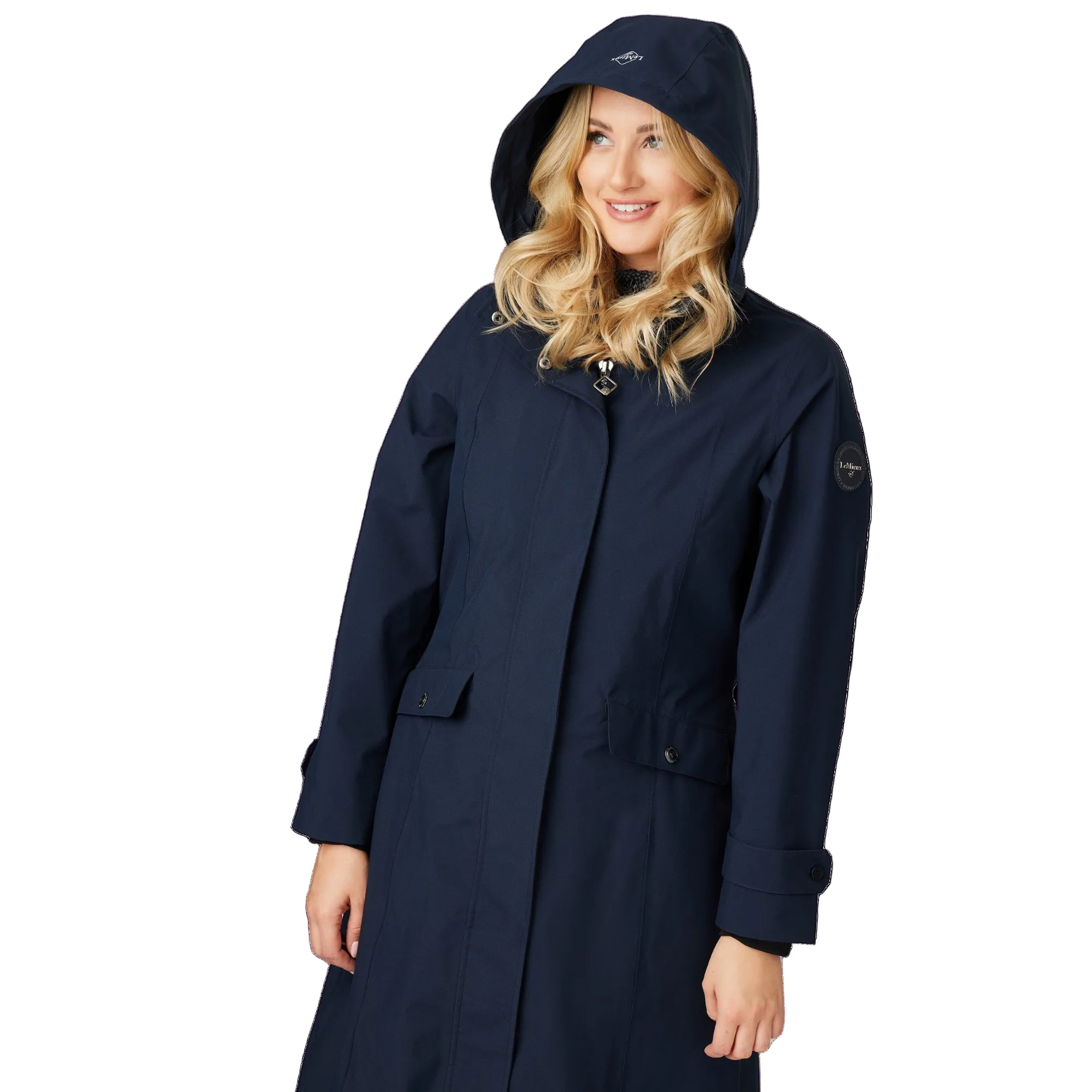LeMieux Amelie Waterproof Lightweight Riding Coat, Navy