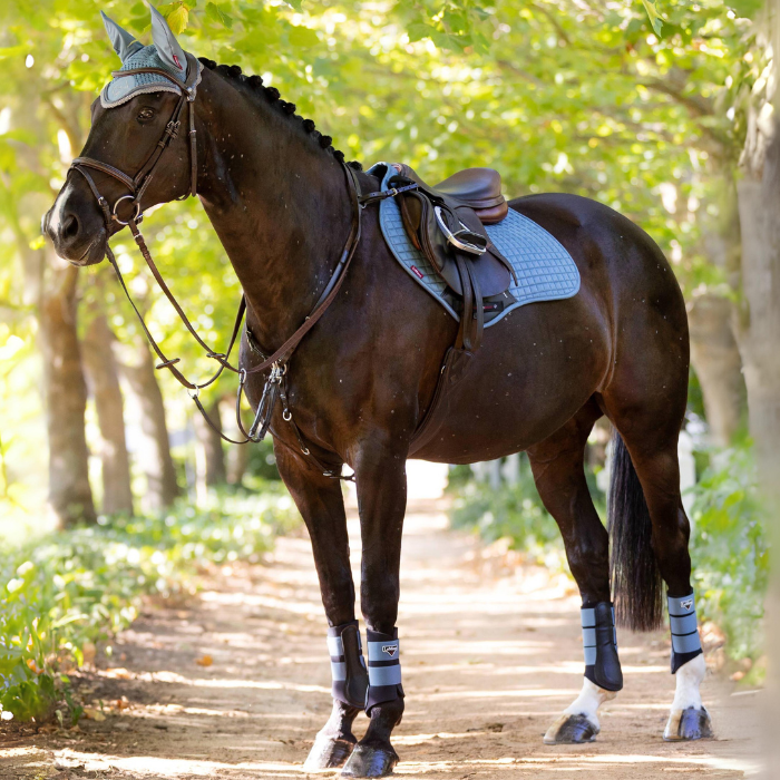 LeMieux Suede Close Contact Square Pad, Ice Blue