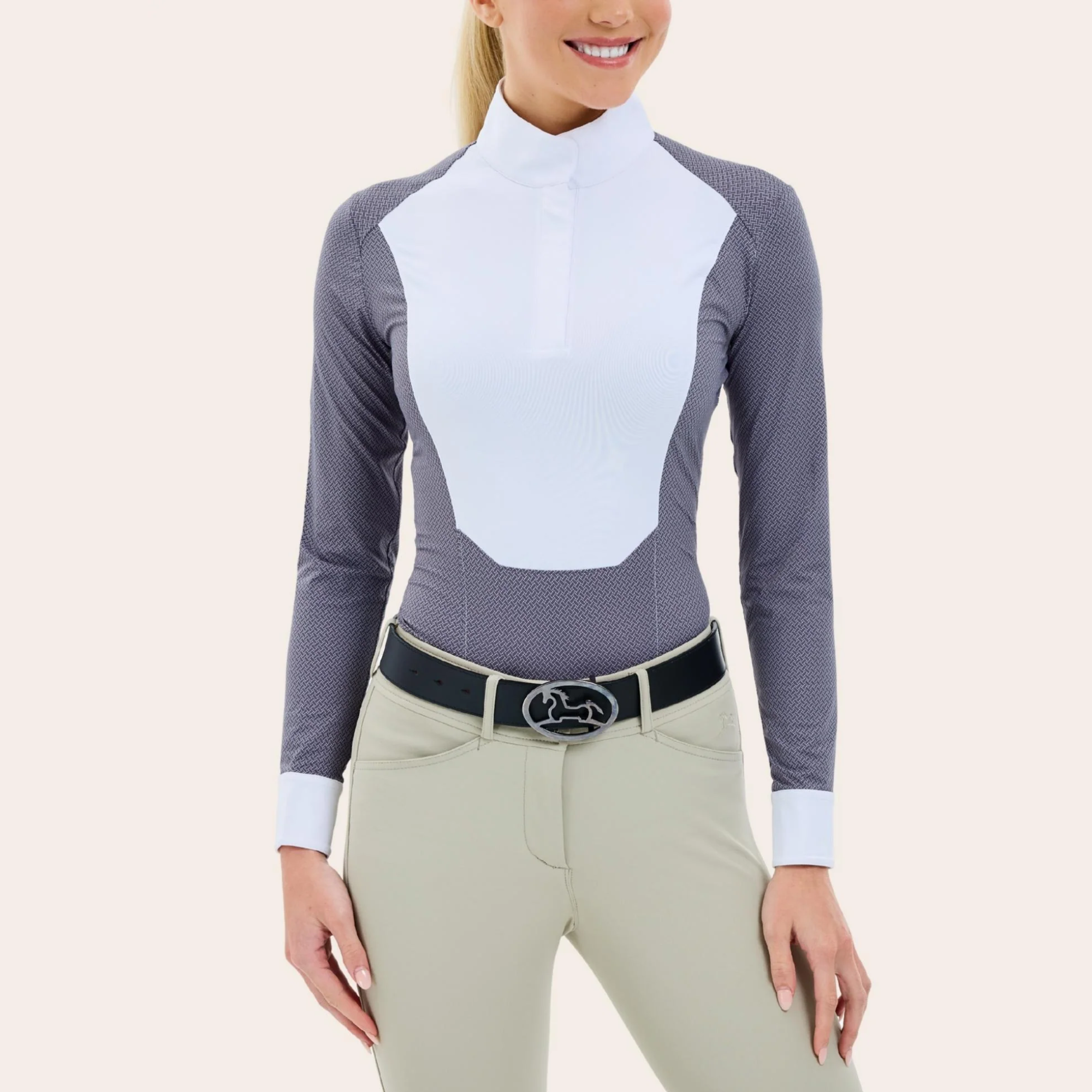 R.J. Classics Ladies Liv Show Shirt, Grey Weave