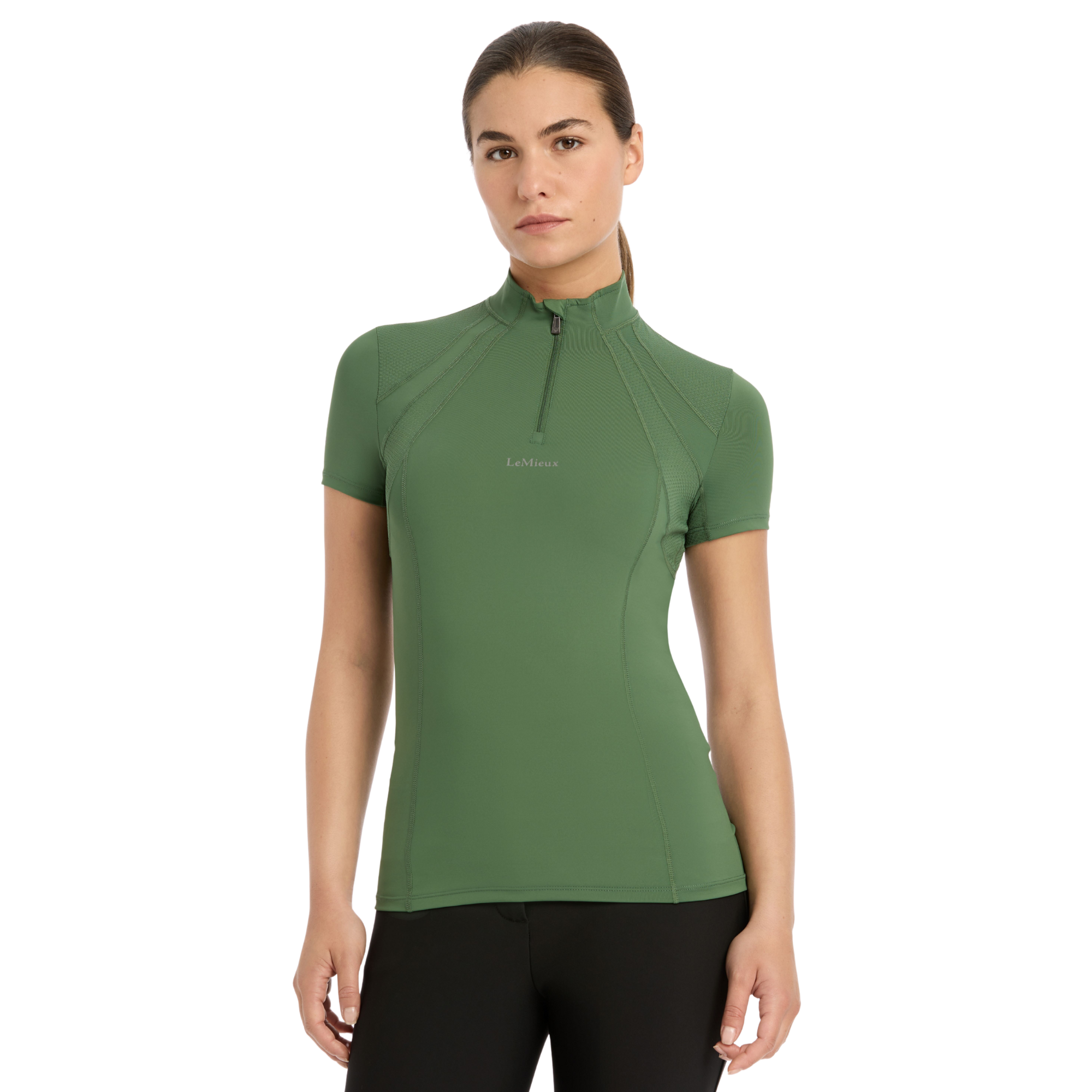 LeMieux Mia Mesh Short Sleeve Base Layer, Hunter Green
