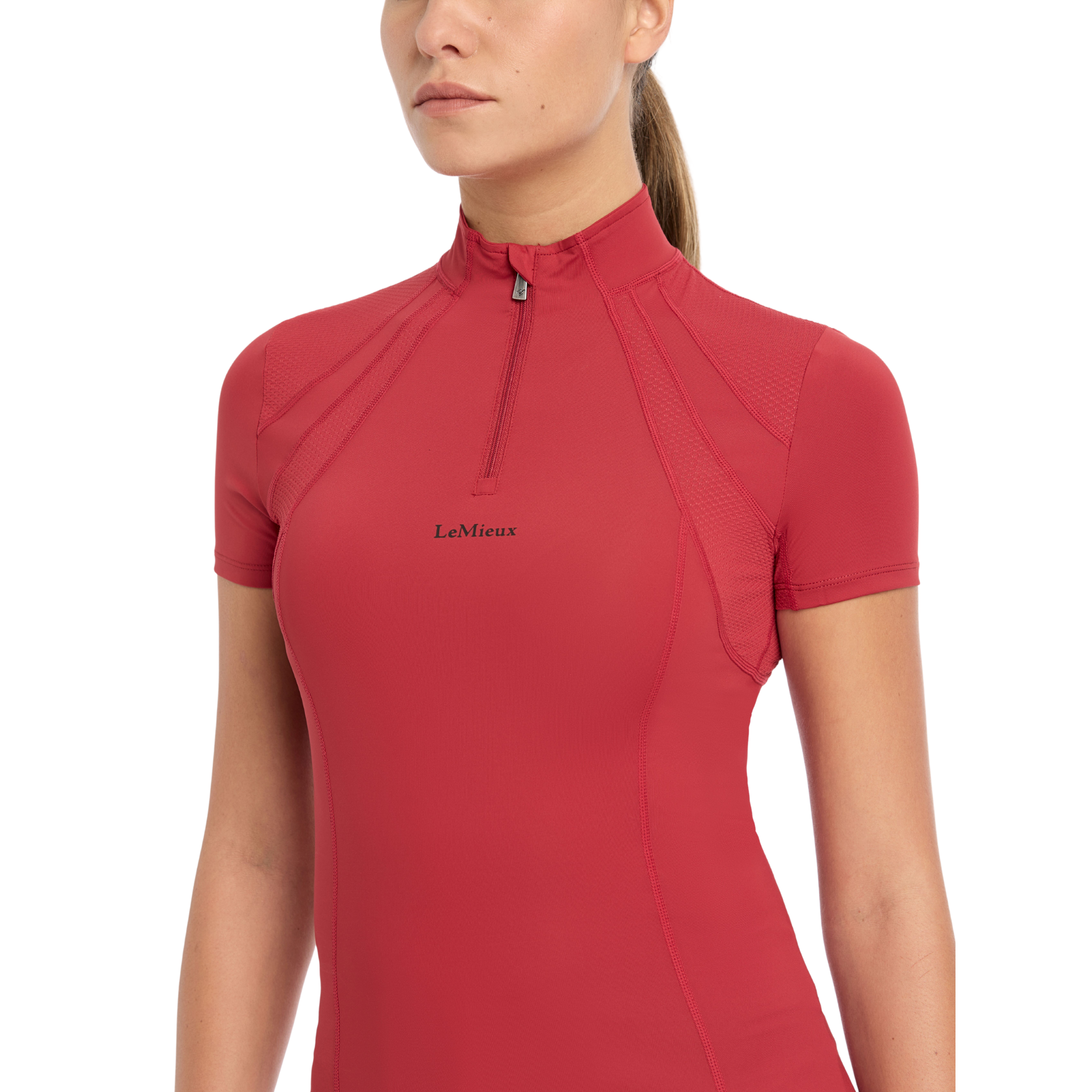 LeMieux Mia Mesh Short Sleeve Base Layer, Chilli