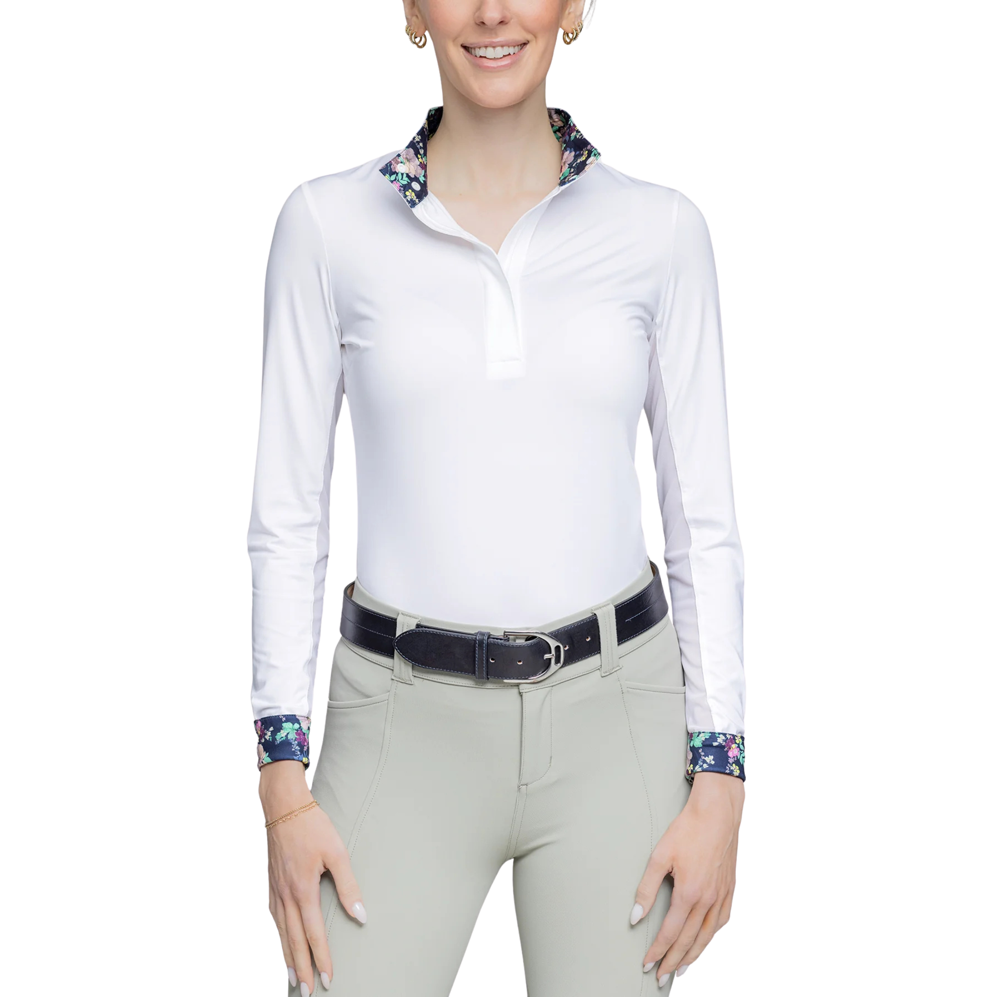 Kastel Navy Lush Garden Long Sleeve Show Shirt