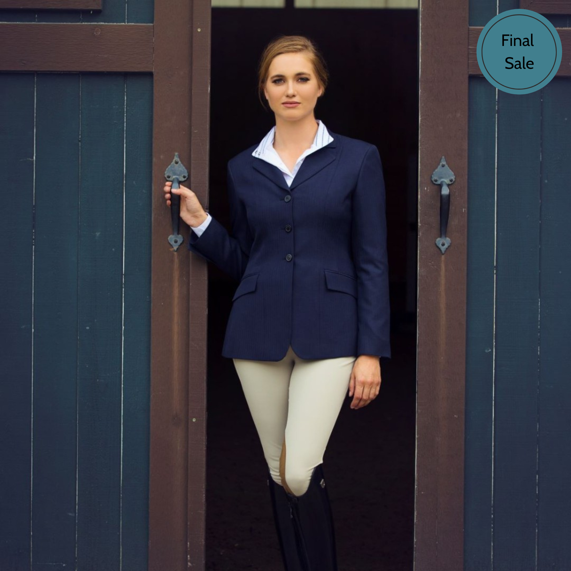 R.J. Classics Devon Herringbone Show Coat, Navy