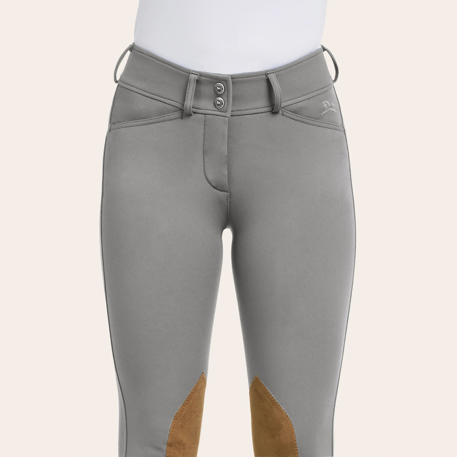 R.J Classics Gracie Knee Patch Breech, Cloud Grey