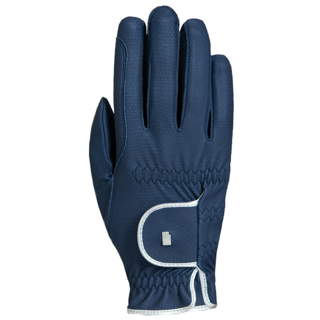 A navy and silver Roeckl Lona glove.