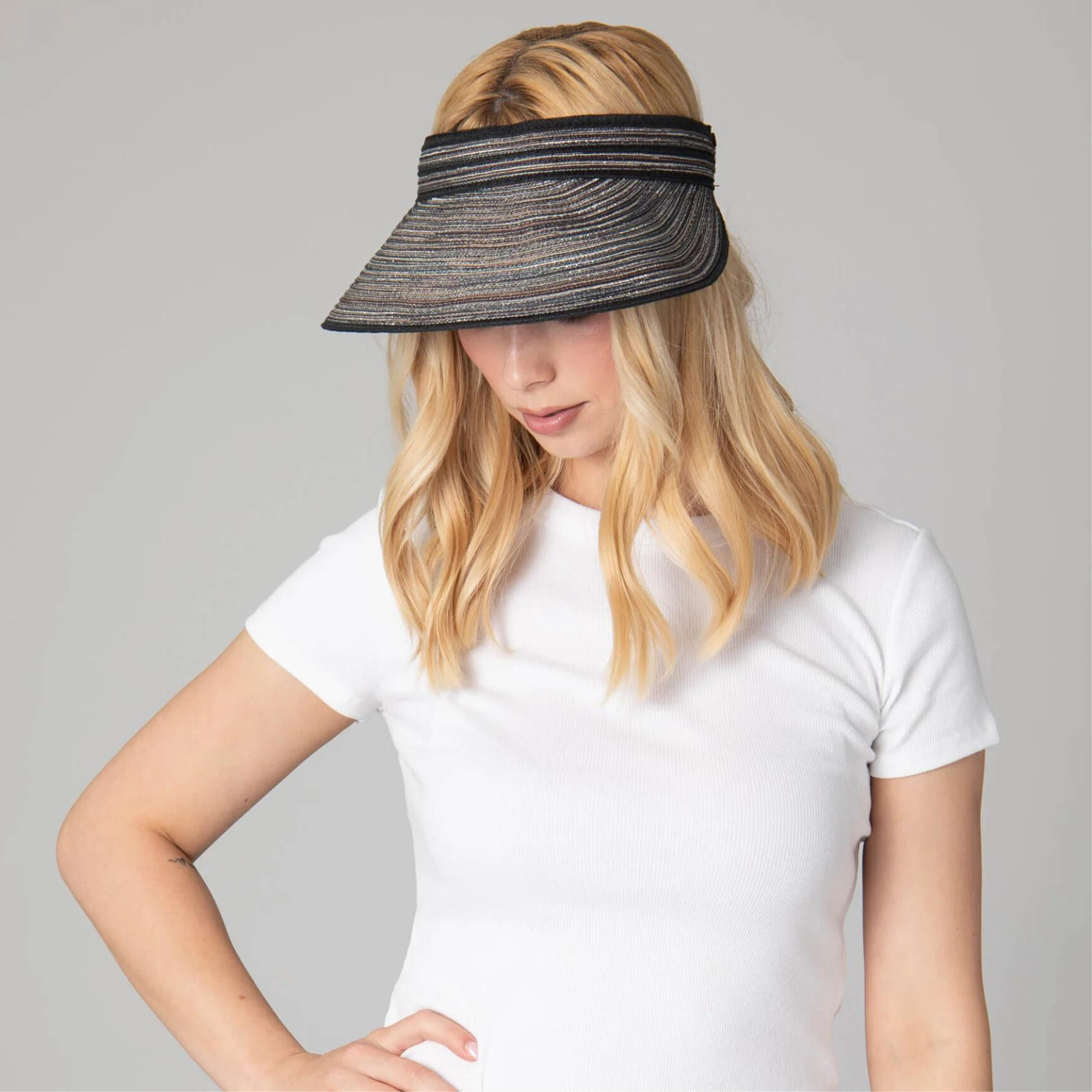 San Diego Hat Company s Mixed Braid Visor with Velcro M M Tack Shop