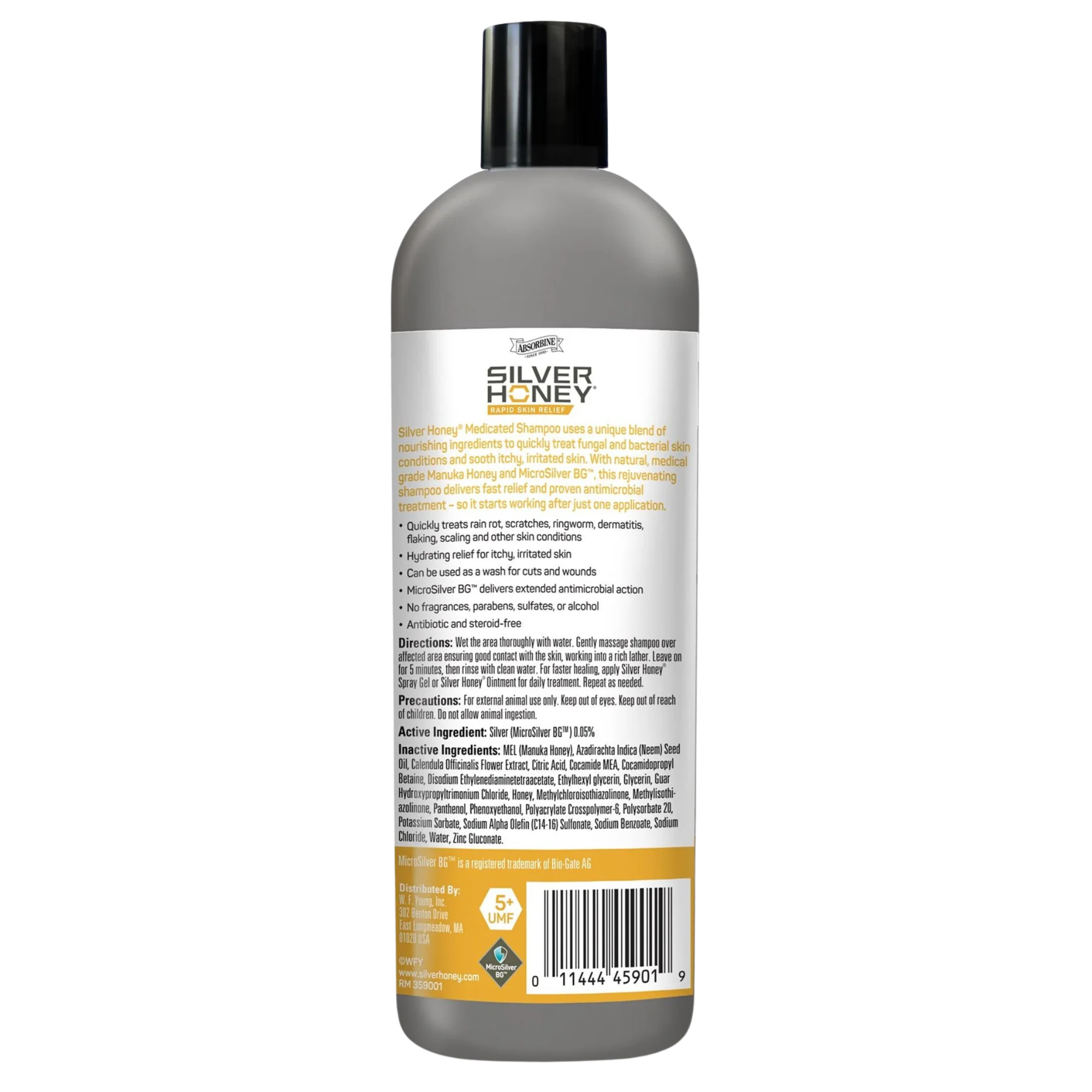 Silver Honey Rapid Skin Relief Medicated Shampoo, 16oz