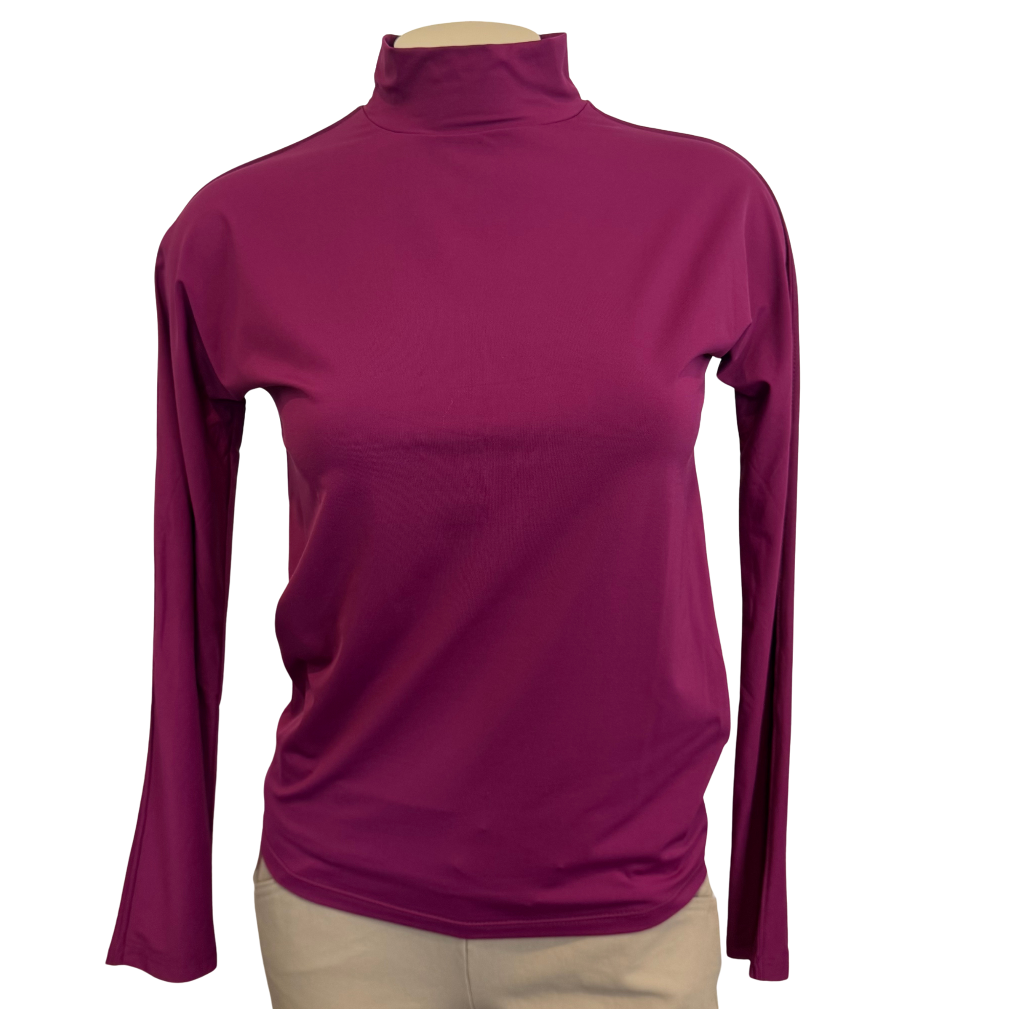 Tailored Sportsman Icefil Long Sleeve Mock Neck in color Magenta.