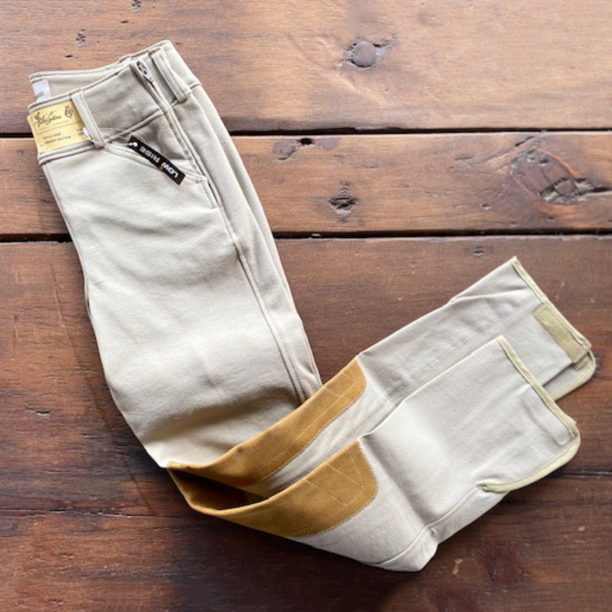 Tailored Sportsman Girls Trophy Hunter Breech, Low Rise Side Zip, Tan