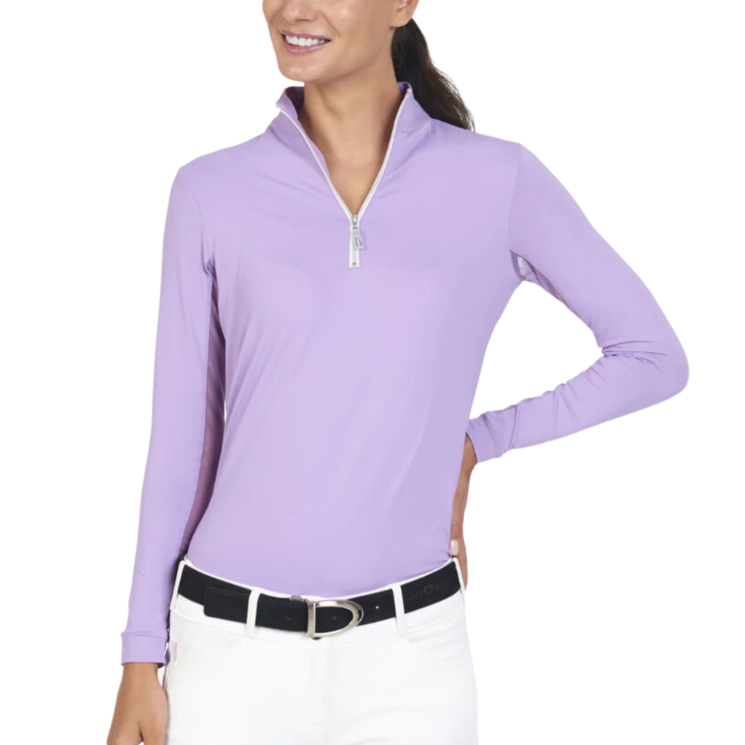 Tailored Sportsman IceFil Zip Shirt, Orchid with Silver Zip