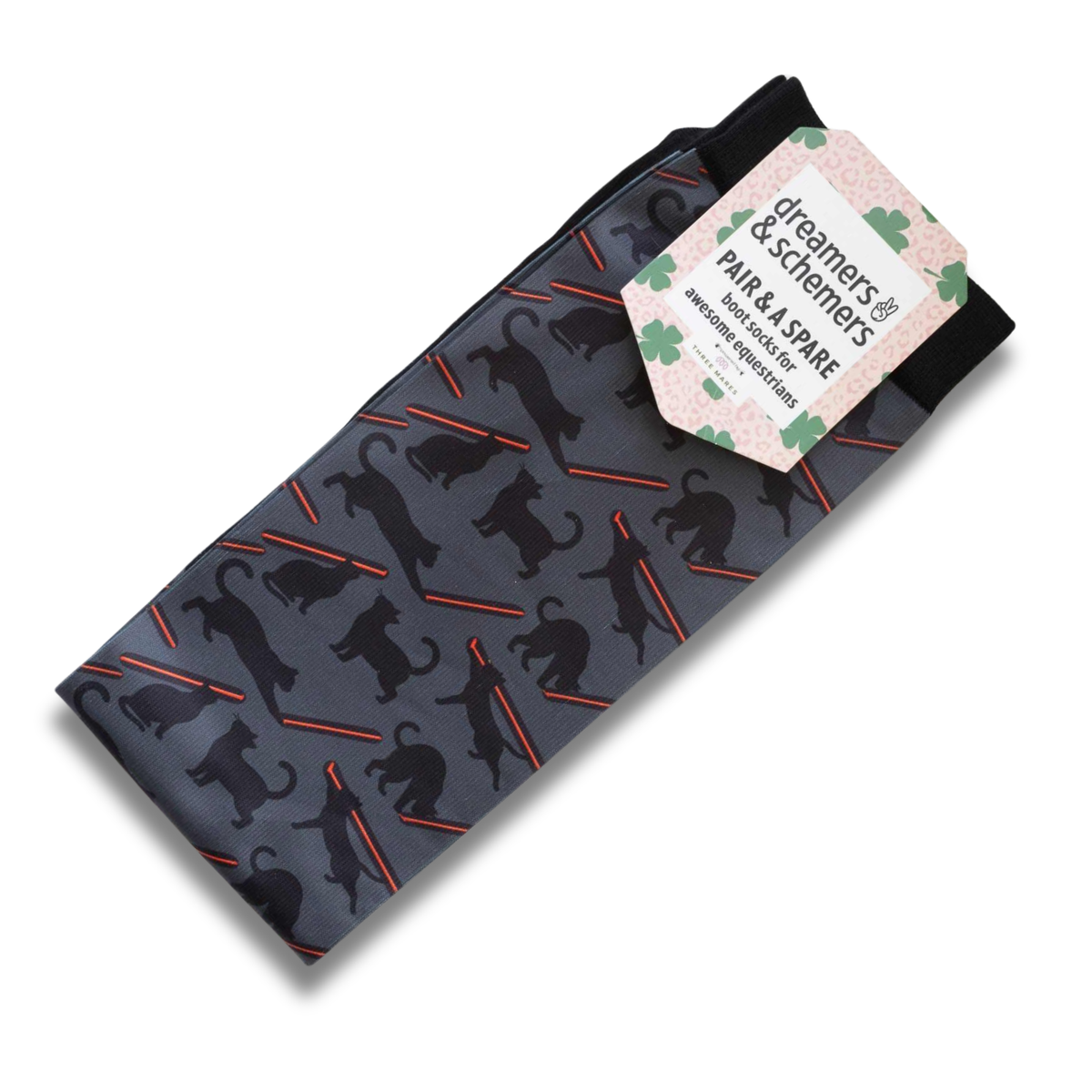 Dreamers & Schemers Laser Cats Pair & A Spare Boot Socks