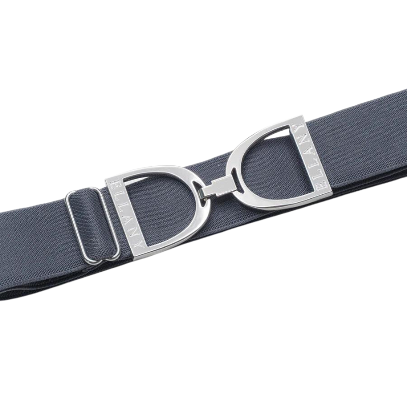 Ellany 1.5" Denim, Silver Stirrup Buckle Belt M & M Tack Shop