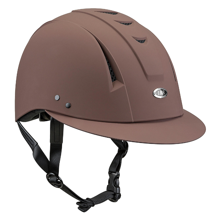 IRH Matte Brown Equi-Pro Deluxe Schooling Helmet with Sun Visor