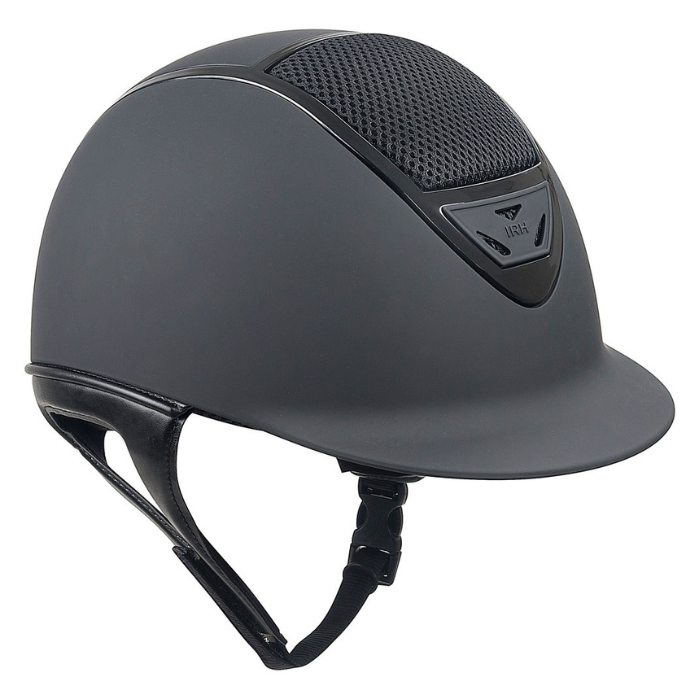 Matte black with gloss black frame IRH XLT Premium Show Helmet