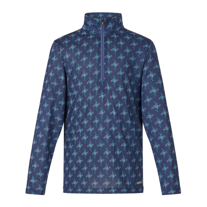 Kerrits Kids Keystone IceFil Long Sleeve Shirt, Ink Bits N' Crops
