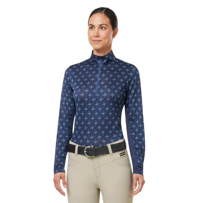 Kerrits Keystone IceFil Long Sleeve Shirt, Ink Bits N' Crops