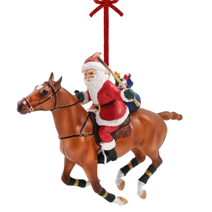 Breyer 2023 Polo Playing Santa Ornament