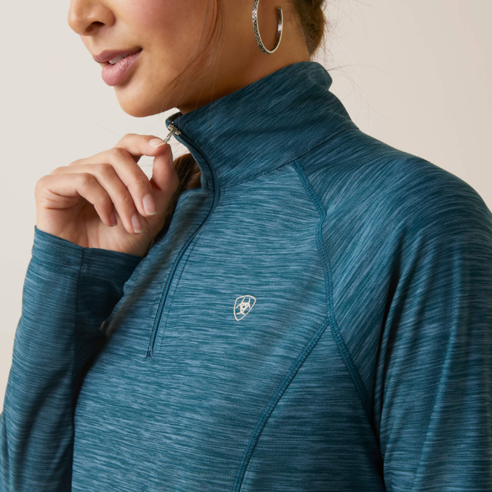 Ariat Laguna 1/4 Zip Top, Reflecting Pond