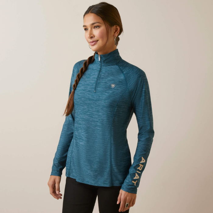 Ariat Laguna 1/4 Zip Top, Reflecting Pond