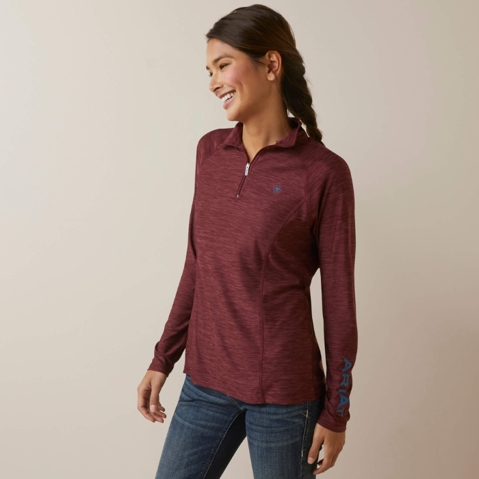 Ariat Laguna 1/4 Zip Top, Tawny Port