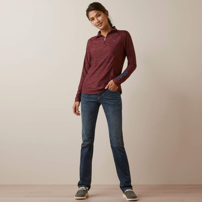 Ariat Laguna 1/4 Zip Top, Tawny Port