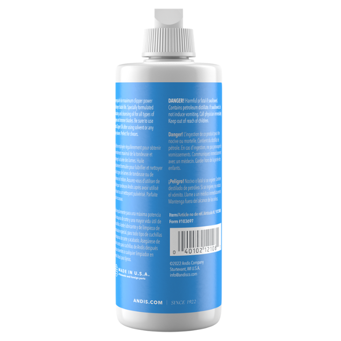 Andis Clipper Oil, 4 oz Bottle