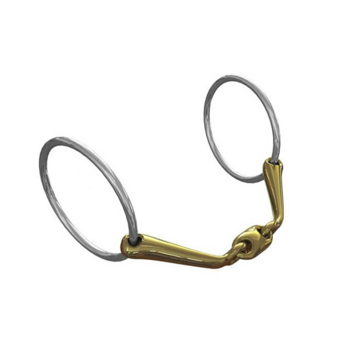 A Neue Schule Starter Loose Ring Bradoon bit with silver rings, designed for equestrian dressage.