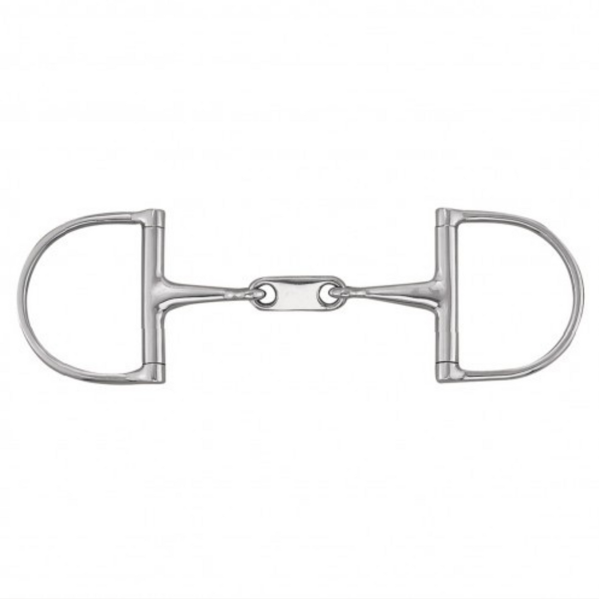 A silver-colored pony-sized bit with a Dee design, made from high-grade 18/8 stainless steel.