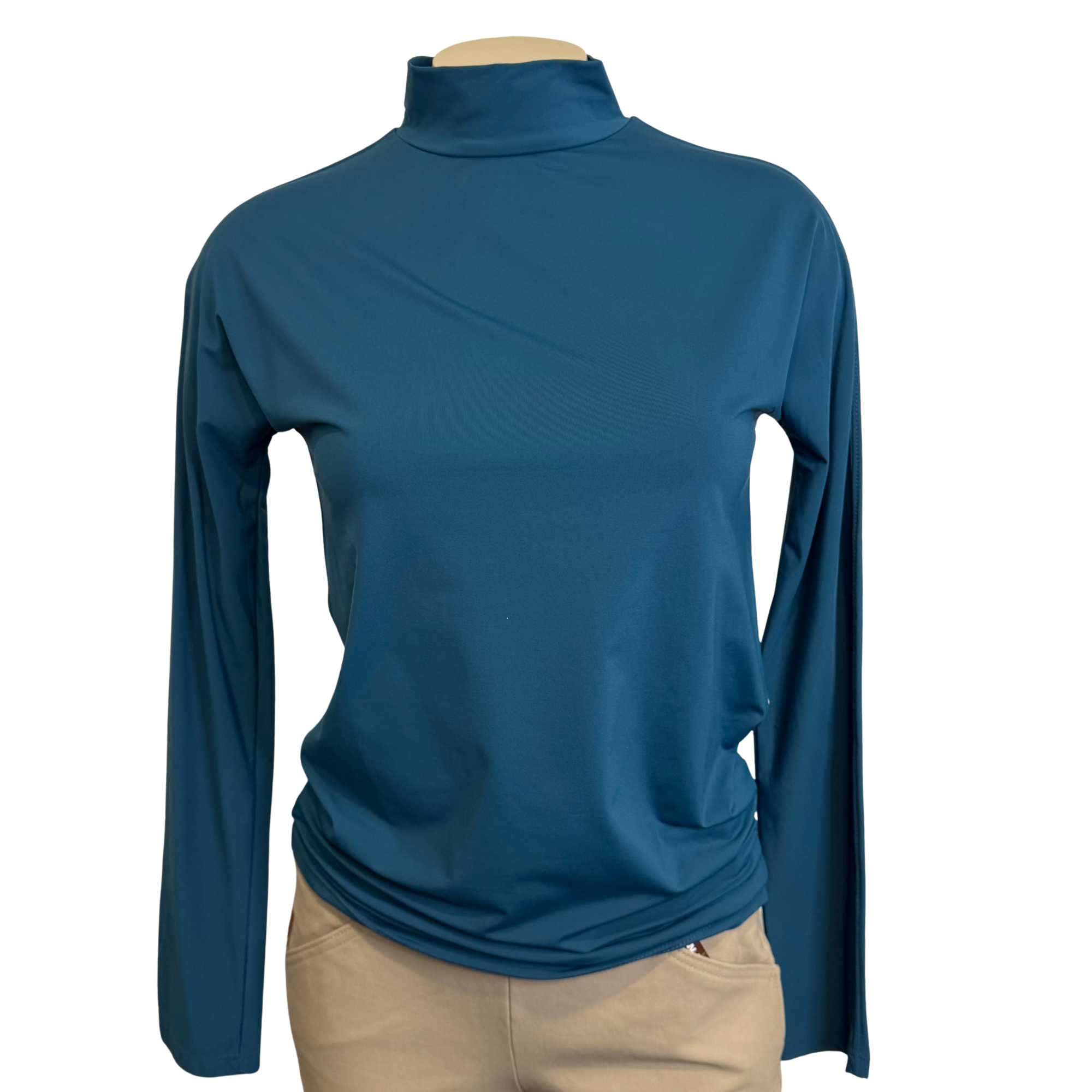 Tailored Sportsman ICEFIL Long Sleeve Mock Neck Sunshirt, Dark Slate