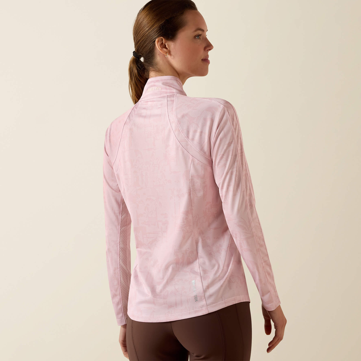 Ariat Sunstopper 3.0 1/4 Zip Baselayer, Sepia Rose Horse Park