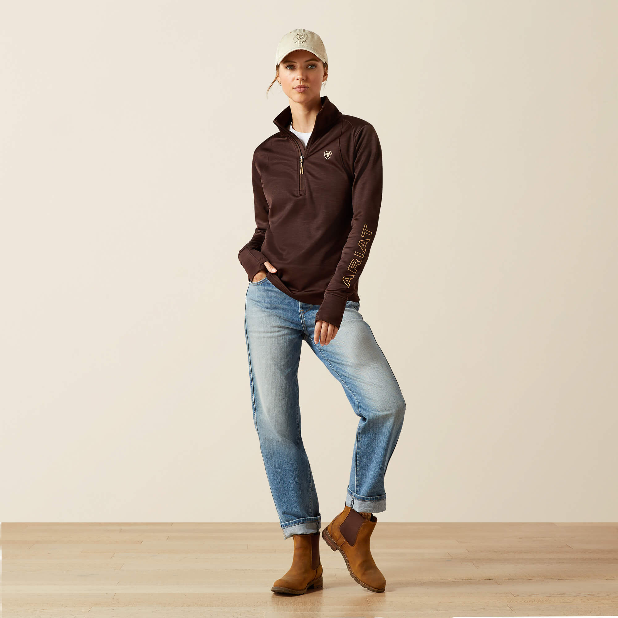 Ariat Team EQ 1/2 Zip Pullover, Java