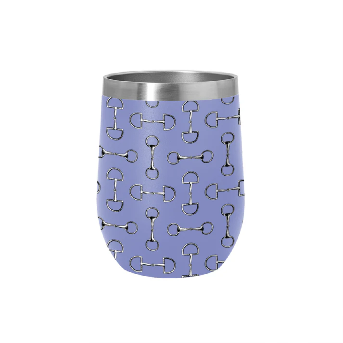 AWST "Lila Vintage Snaffle Bit" Stainless Steel Wine Tumbler 12 oz