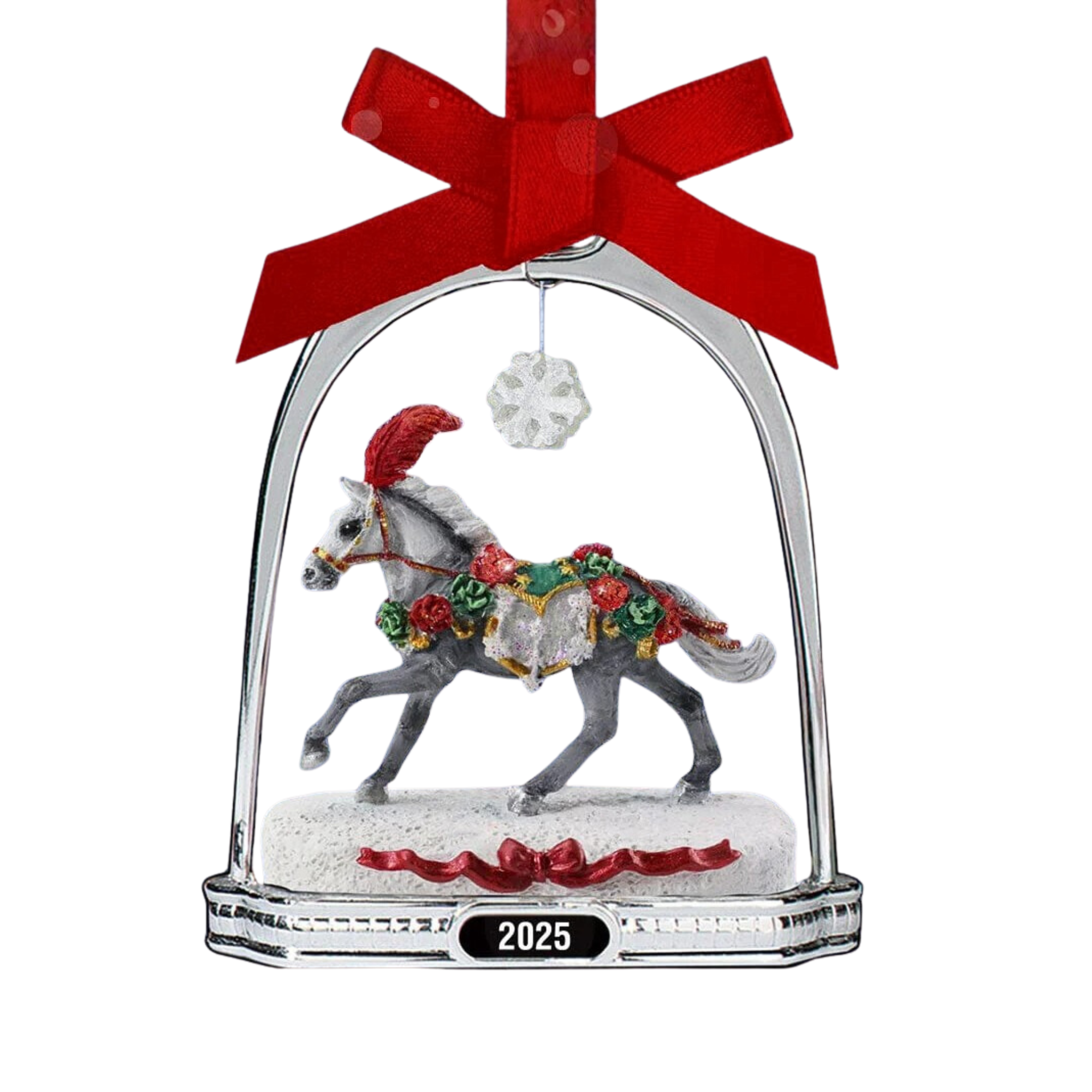 Breyer 2025 "Christmas in Bloom" Stirrup Ornament
