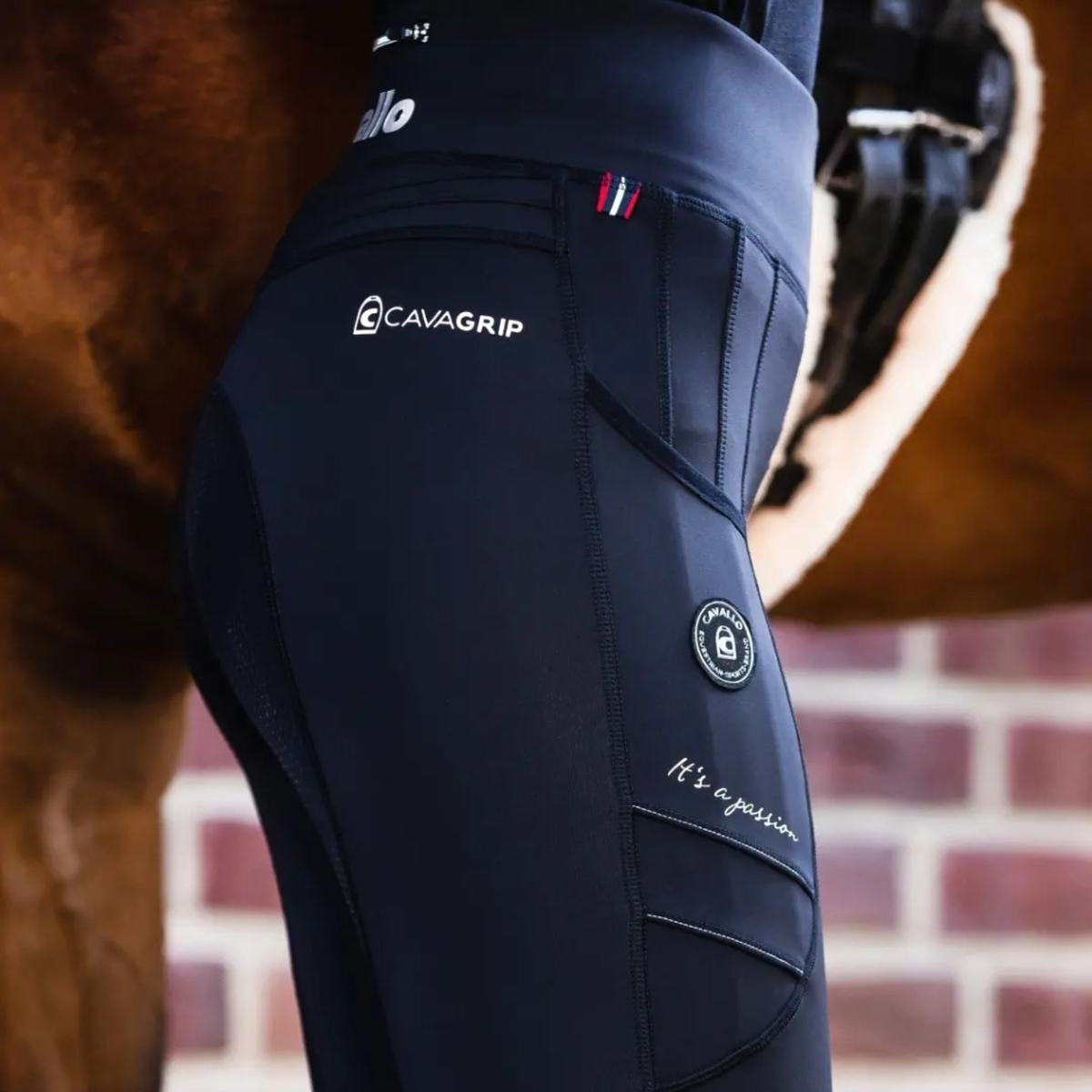 Cavallo Lin Grip RL Full Grip Riding Leggings, Dark Blue