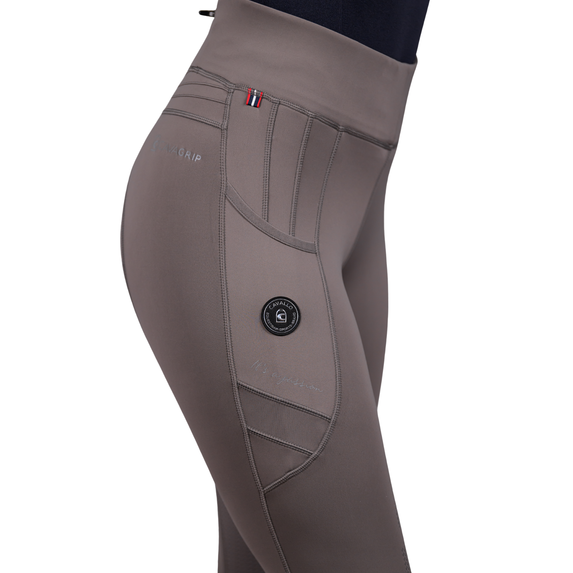 Cavallo Lin Grip RL Full Grip Riding Leggings, Mud Taupe