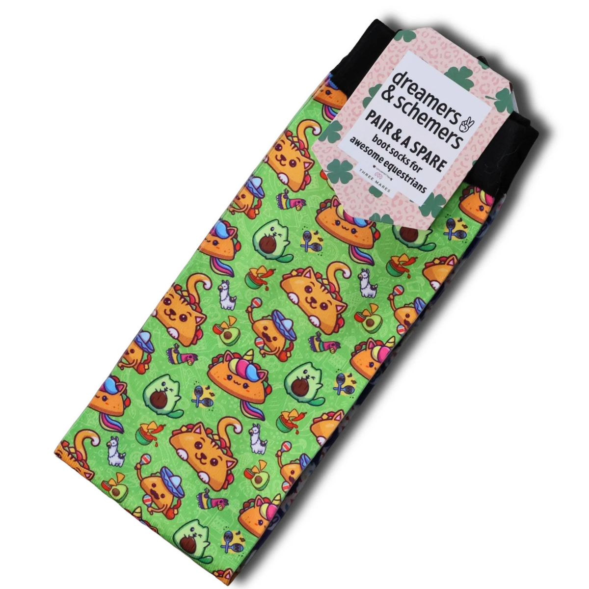 Dreamers & Schemers Taco Cat Pair & A Spare Boot Socks