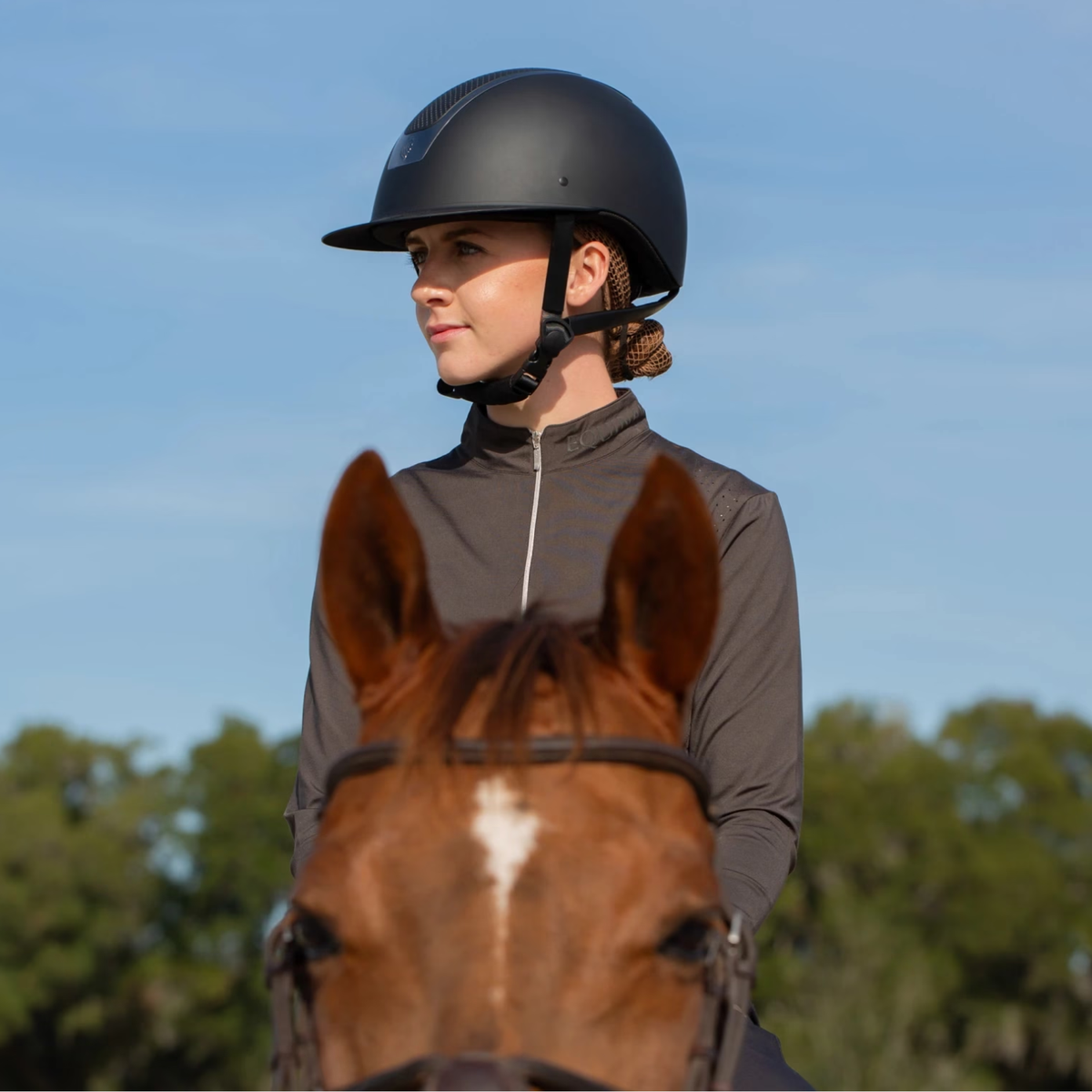 Equinavia Crown Mips Riding Helmet, Black/Gunmetal